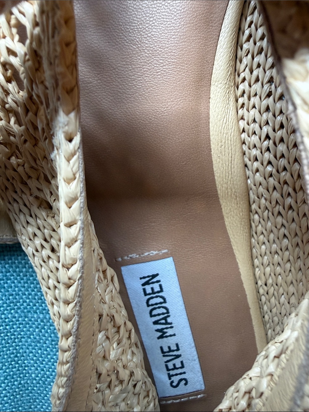 Steve Madden Beige Crochet Mary Jane Flats - Picture 2 of 5
